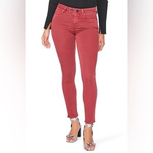 PAIGE Huxton Skinny Jeans - Vintage Red